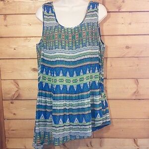 Live and Let Live | Accordian Pleat Tunic Tank L